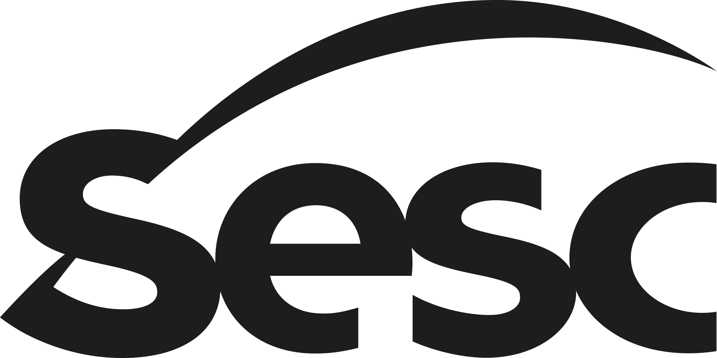 Logotipo do Sesc escrito em preto.