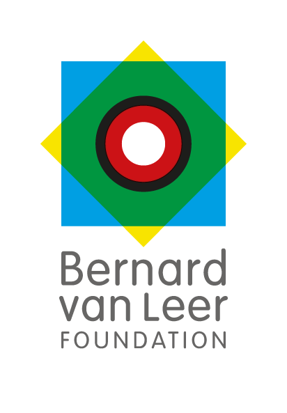 Logotipo da Bernard Van Leer Foundation, com formas geométricas nas cores azul, amarelo e vermelho.